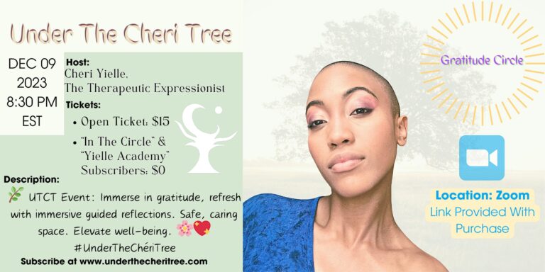 UTCT Event Poster - Gratitude Circle - Dec 9 2023